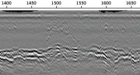 Ultrasonogram TOFD spoiny rurociągu DN 1000